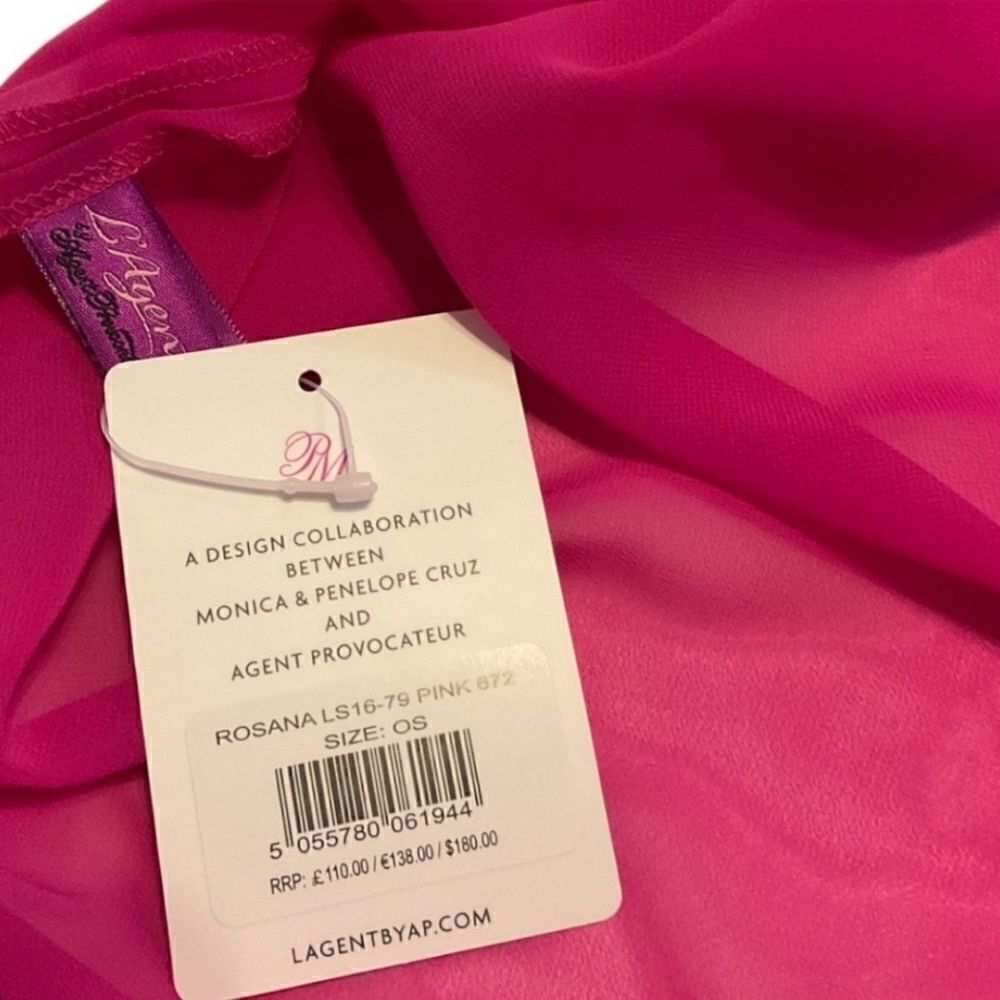 L’Agent by Agent Pink Sheer Swimsuit Cover Up NWT - Picture 4 of 5
